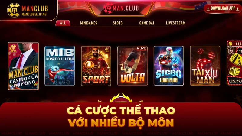 Chơi cá cược thể thao với nhiều bộ môn thú vị