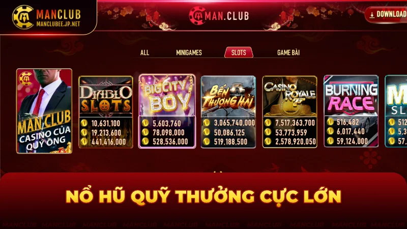 Nổ hũ với quỹ thưởng cực lớn